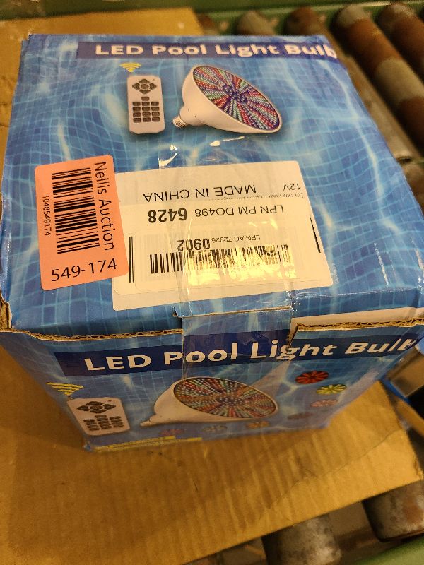Photo 1 of 12V 50W Pool Lights for Inground Pools Waterproof, Color Changing Pool Light Bulb with Remote Control, Replacement Bulb for Pentair, Hayward and Other E26 Screw in Type Bulbs