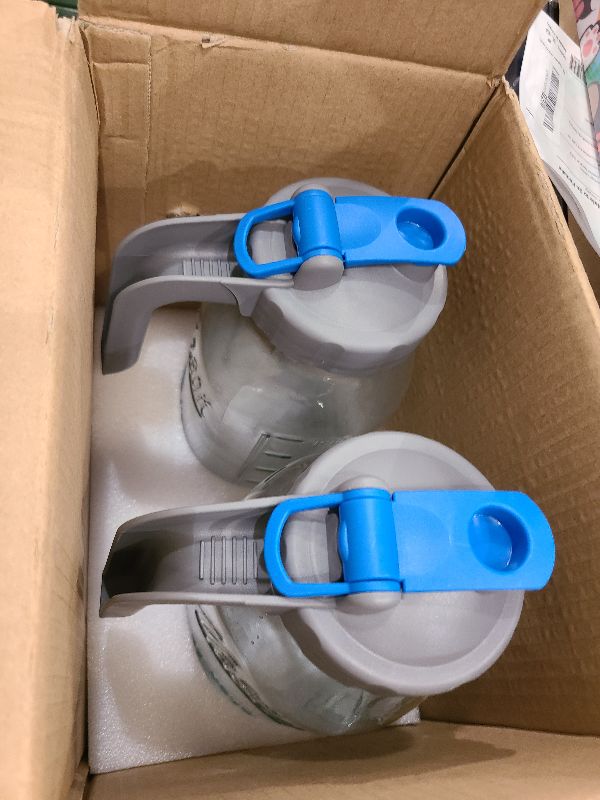 Photo 1 of 2 Pack 64 oz Sun Tea Pitcher, Half Gallon Mason Jar Pitcher with Wide Mouth Airtight Lid for Ice Tea, Cold Brew Coffee, Fridge Water, Breast Milk, Juices, Leak Proof