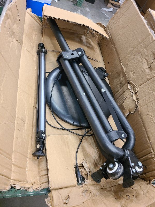 Photo 1 of 10” Ring Light, 76" Overhead Fill Light with Moveable Stand & Flexible Arm, 3000K-6500K Full-Screen Light with Wheels & Tray & Straps, Soft Lightness for Video Recording/Makeup/Studio/Live Streaming