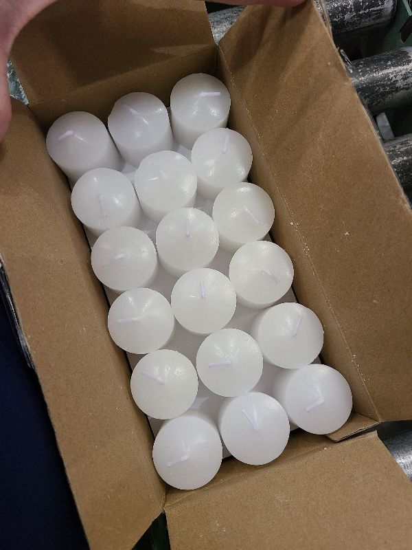 Photo 1 of 10 Hour White Votive Candles for Weddings Party Spa and Emergency, Set of 36 Unscented Bulk Candles for Restaurants and Home Decoration
