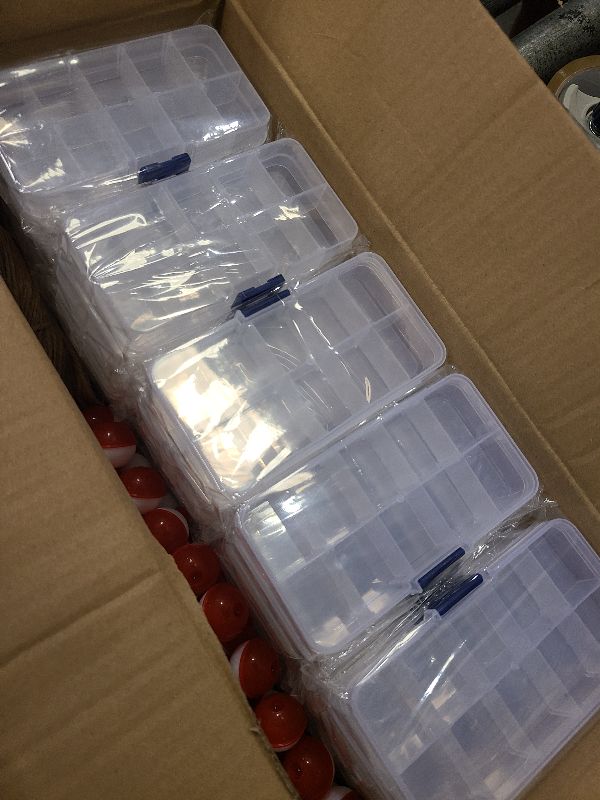 Photo 1 of 30 Pcs Fishing Candy Tackle Boxes Party Favors Small Tackle Box with Fishing Bobber for Fishing Theme Decorations (30)