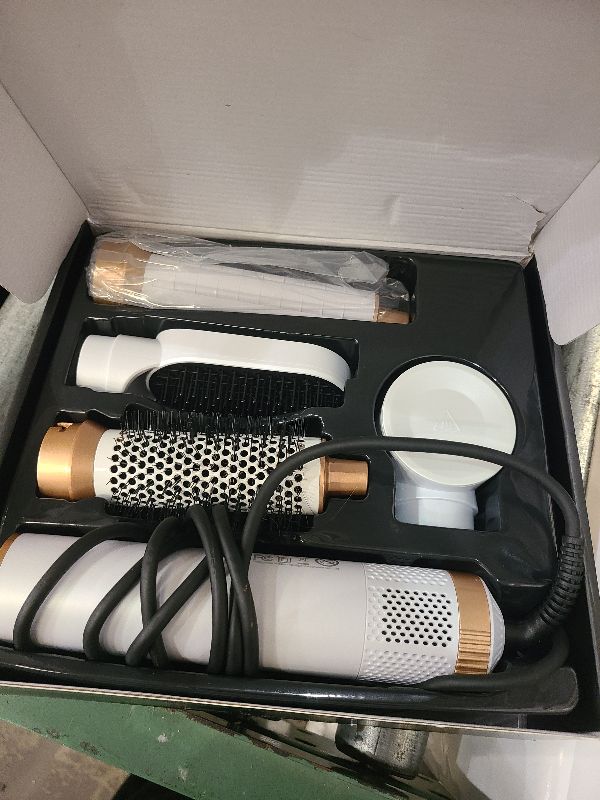 Photo 1 of 5 in 1 Blow Dryer Brush, Upgrade Hair Dryer Brush Air Curler Air Curling Wrap Styler, Detachable Hot Air Brush Negative Ion Curling Brush Iron, Hair Styling Tools for Drying Curling Straightening