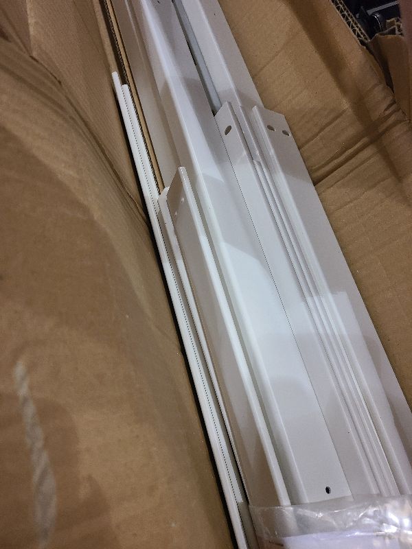 Photo 1 of 2.5ft H x 4.7ft W (2 Panels) No Dig Zippity Madison Fence Panel Kit, No Dig Fence Panels, White Vinyl Fences for Yard, Temporary Fence for Backyard, White Picket Fence Garden Border, DIY Fence ZP19001
