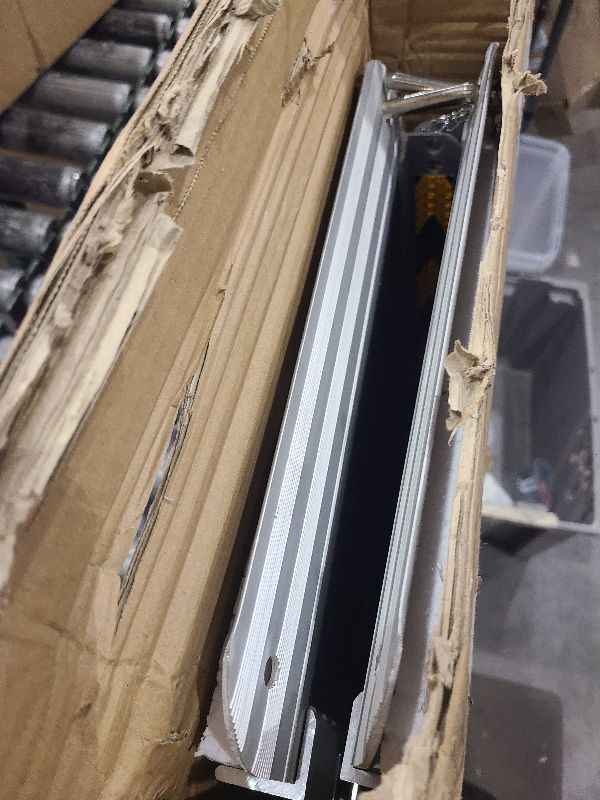 Photo 1 of 4FT Wheelchair Ramp, Non-Slip Portable Aluminum Ramp for Disabled Single-Fold 800lbs Weight Capacity for Steps Stairs and Thresholds
