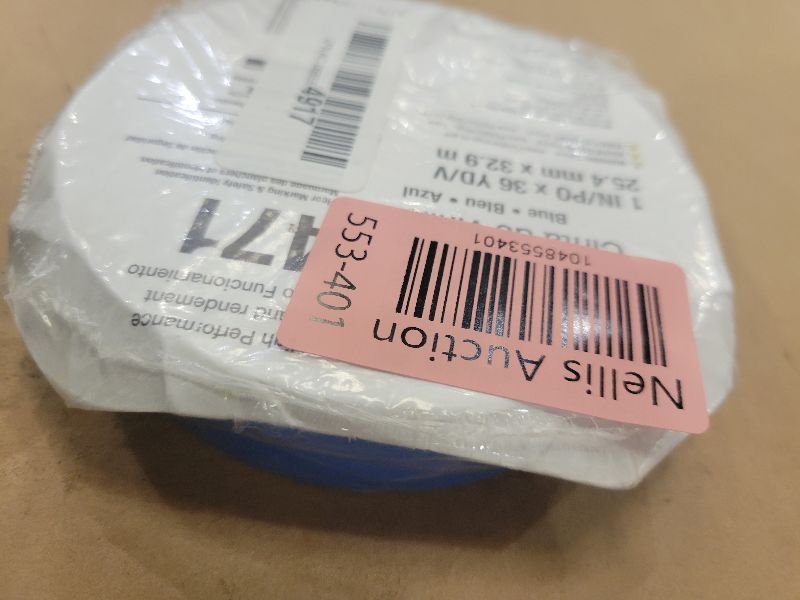 Photo 1 of 3M Vinyl Tape 471, 1 in x 36 yd, Blue, 1 Roll, Paint Alternative for Floor Marking, Social Distancing, Color Coding, Safety Marking