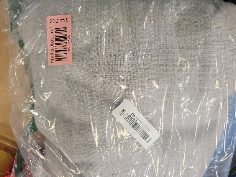 Photo 1 of 2 Panels Set Grey Linen Curtains 108 Inches Long for Living Room Extra Long Back Tab Curtains Neutral Farmhouse Light Filtering Semi Sheer Linen Drapes Ceiling to Floor for Large Window 9 FT
