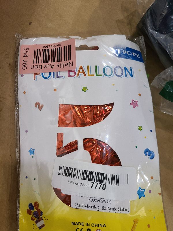 Photo 1 of 32 Inch Red Number 5 Balloons Foil Ballon Digital Birthday Party Decoration Supplies (Red Number 5 Balloon)