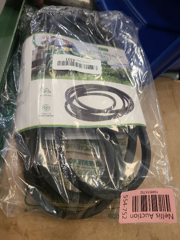 Photo 1 of 1/2" x 116" Lawn Mower Deck Belt Fits for Hustler 793828 793828X Mini FasTrak with 36" Deck, Fits for John Deere M124895 S1742 S1642 Sabre 1542HS
