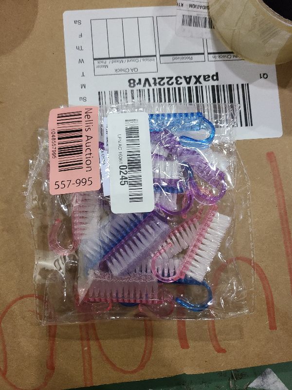 Photo 1 of 12-Pack Handle Grip Nail Brush(assorted color), Fingernail Scrub Cleaning Brushes for Toes and Nails Cleaner, Pedicure Brushes for Men and Women