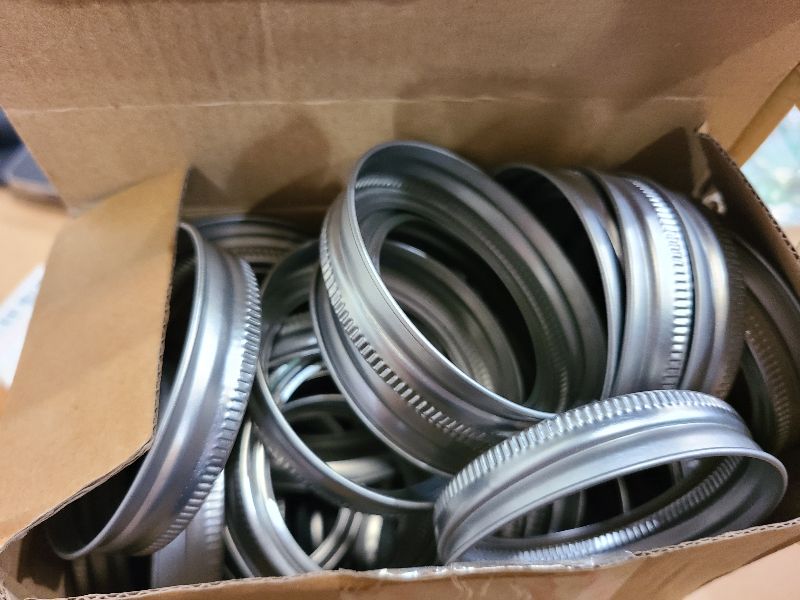 Photo 1 of 42 Pieces Regular Mouth Canning Rings, Canning Bands for Mason Jar Small Mouth, Rustproof Tinplate Metal Bands/Rings for Mason Jar (Silver 70mm)