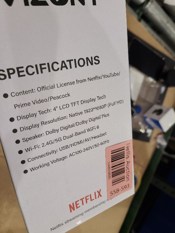 Photo 1 of [Netflix Officially/Dolby Audio] Smart Projector with WiFi and Bluetooth, VIZONY Native 1080P Projector with Apps Built in Netflix, Youtube, Hulu, Disney+, Portable Mini Projector for Indoor/Outdoor