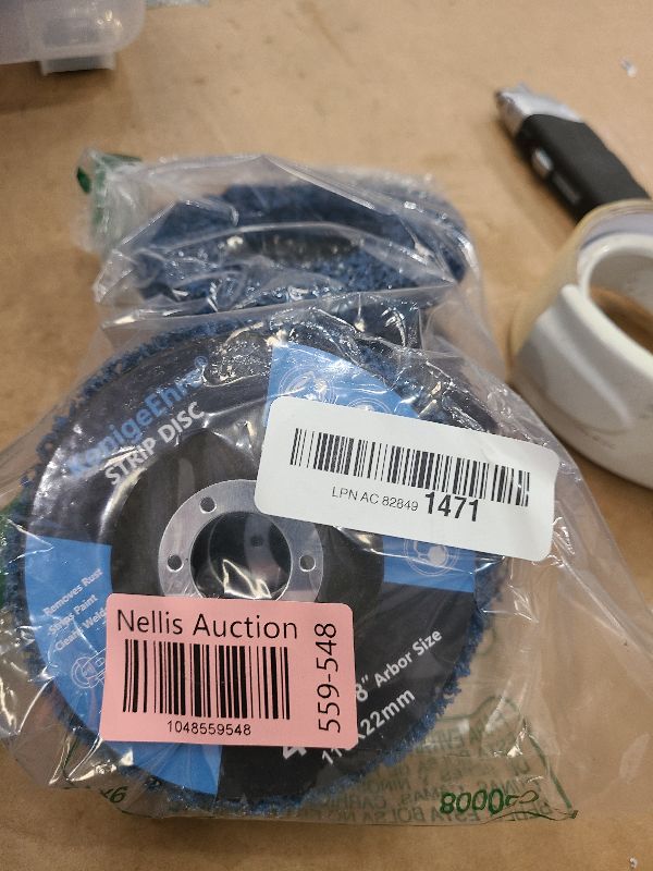 Photo 1 of 6 Packs 4-1/2" x 7/8" Strip Discs Stripping Wheel Fit Angle Grinder Clean and Remove Paint Coating Rust Welds Oxidation
