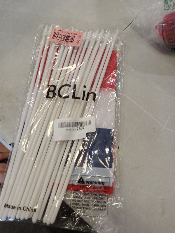 Photo 1 of 25 Pack France Mini Flags, French Small Miniature Hand Held Stick Flag With 12 Inch Solid White Pole, 5x8 Inch Flag, Outdoor Decoration, Party Decorations, Supplies for Parades, Festival Events