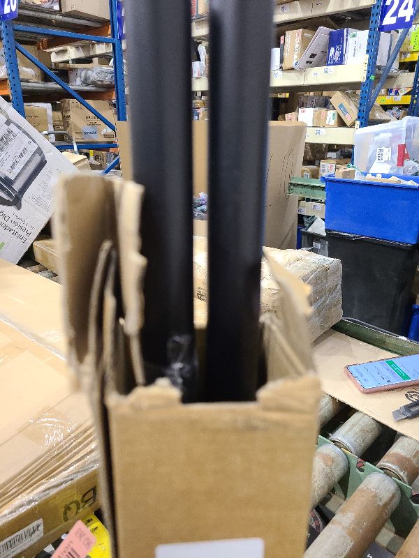 Photo 1 of 1 Inch Blackout Curtain Rods for Windows Patio, Adjustable Room Divider Curtain Rod Wall Mount & Ceiling Mount for Indoor & Outdoor, Black, 144" to 168"