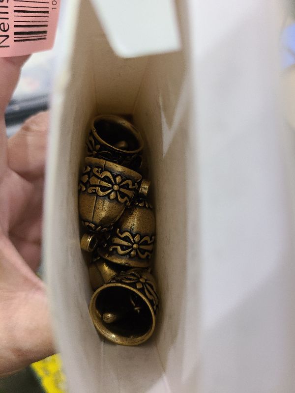Photo 1 of 10pcs Pure Copper Bells Handmade Small Bells for Crafts, Wind Chimes for Home, Door Bells or Decoration Bells for Wedding Decorations, Christmas Decorations