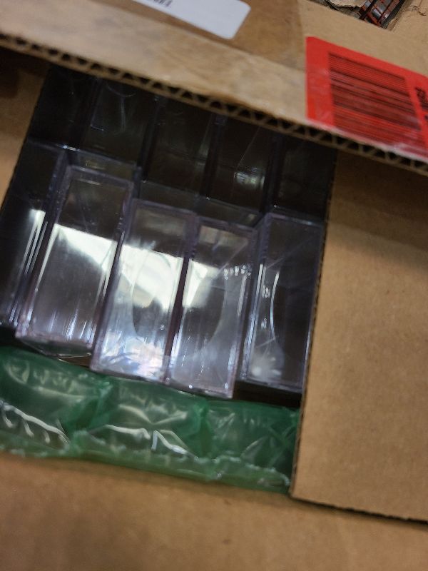 Photo 1 of 20 Clear Hard Plastic Boxes with Lids, Playing Card Storage or Trading Card Boxes, 3 1/2" L x 2 1/2" W x 1" H, Made in USA by Gary Plastic Packaging