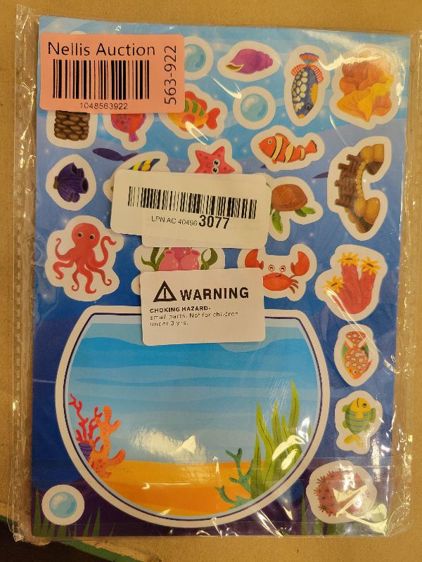 Photo 1 of 24 Sheets Ocean Stickers for Kids, Summer Sea Animal Aquarium Scene, Make Your Own Under The Sea Fish Tank, Classroom Activities Ocean Sea Party Favors