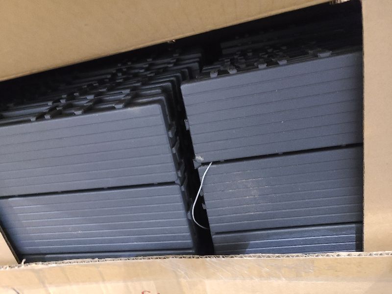 Photo 1 of 36 sq. ft Plastic Interlocking Deck Tiles, 36 Pack Patio Deck Tiles Waterproof Outdoor Flooring 12" x 12"All Weather Uses for Porch Poolside Balcony Backyard Pathway, Charcoal Gray