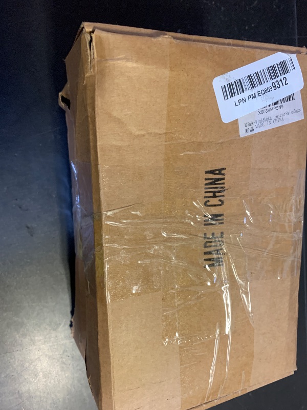 Photo 1 of 10 Pack - 8 inch Black Hidden L Shelf Bracket (1/5 Inch Thicked) Iron Floating Shelf Brackets Rustic Industrial Metal Brackets for Shelf Support