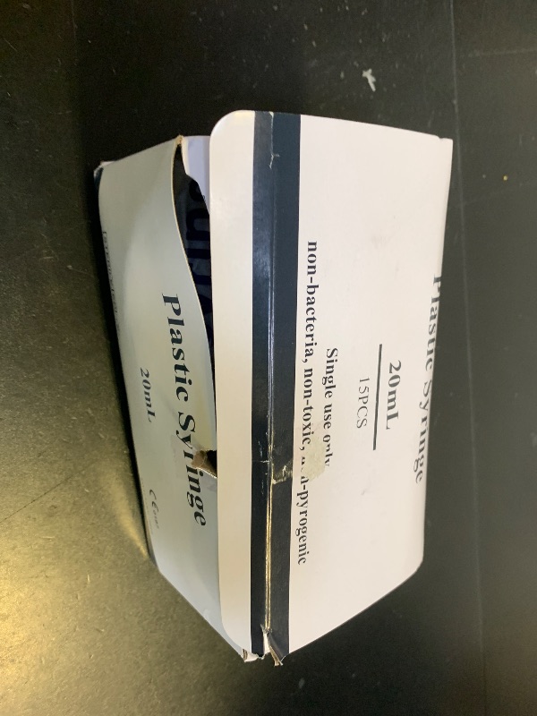 Photo 1 of 15 Pack-20ml Plastic Feeding Syringe with Cap,Individually Packge Sealed,Measuring Liquid Syringe Suitable for Industrial Scientific Labs Animal Husbandry