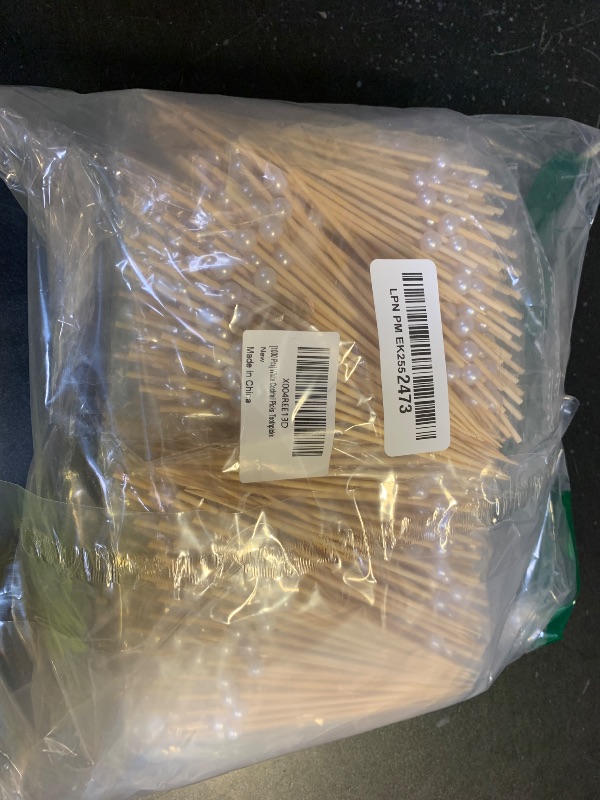 Photo 1 of [1000 Pcs] Cocktail Picks Toothpicks for Appetizers - 4.7 inch White Pearl Cocktail Toothpicks for Drinks Charcuterie Accessories Burgers Sandwich Party Decoration