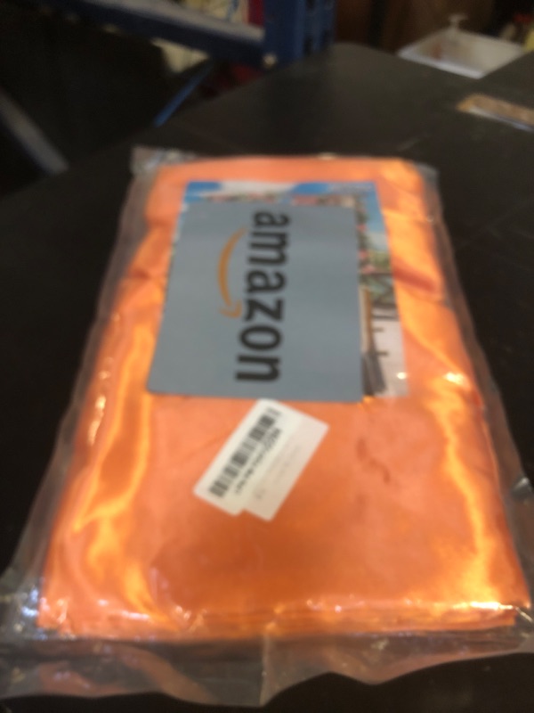 Photo 1 of 10 x 10 Feet Orange A Backdrop Curtain for Partie, Background Curtains for Photoshoot, Birthday, Wedding, Halloween, Thanksgiving, Christmas, New Year Party Decorations 5Ft x 10Ft, 2 Panels