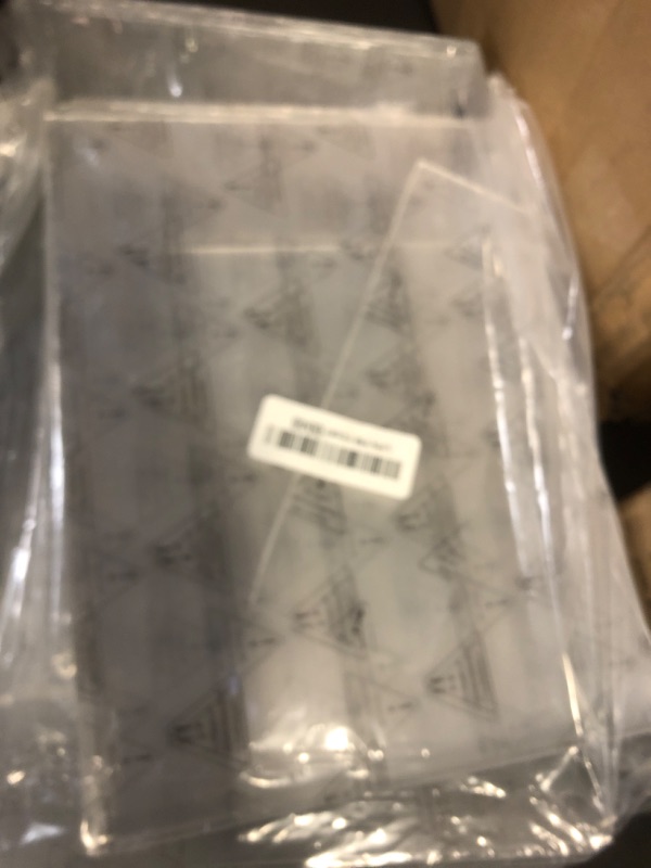 Photo 1 of 12 Pack Acrylic Sign Holder 8.5x11 Inches, Clear Plastic Table Paper Display Stand, L-Shape Vertical Menu Holder Stand, Clear Picture Photo Flyer Display Stand for Restaurants, Store, Office Desktop