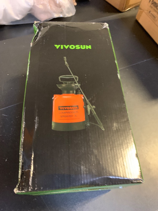 Photo 1 of **INCOMPLETE** VIVOSUN 0.8-Gallon Pump Pressure Sprayer, Pressurized Lawn & Garden Water Spray Bottle with Adjustable Shoulder Strap, for Spraying Plants, Garden Watering and Household Cleaning