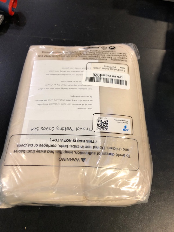 Photo 1 of 10 Set/8 Set Packing Cubes for Travel, Gifts for Women Mom,Anti-Tearing Suitcase Organizer for Luggage with Shoe & Hanging Toiletry Bag,OlarHike Vacation Essentials & Accessories for Cruise Ship,Cream