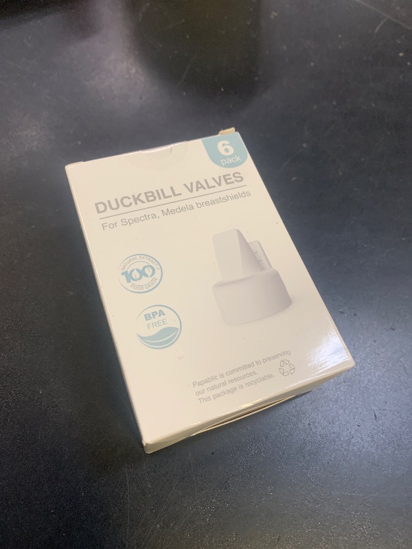 Photo 1 of [6-Count] Papablic Duckbill Valves for Spectra and Medela, Replaceable Duckbill Valves for Spectra S1 Spectra S2 valves and Medela Pump in Style, BPA/DEHP Free White