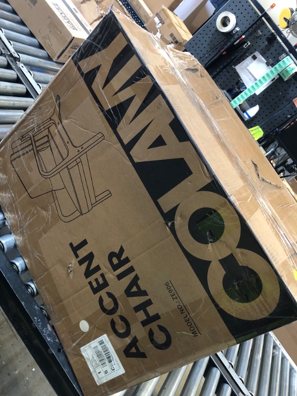 Photo 1 of **INCOMPLETE, DAMAGED** COLAMY Mid Century Modern Accent Chair Set of 2 with Lumbar Pillow, Relaxing Armchair with Solid Wood Frame & Soft Cushion, Reading Leisure Chair for Living Room?Beige?