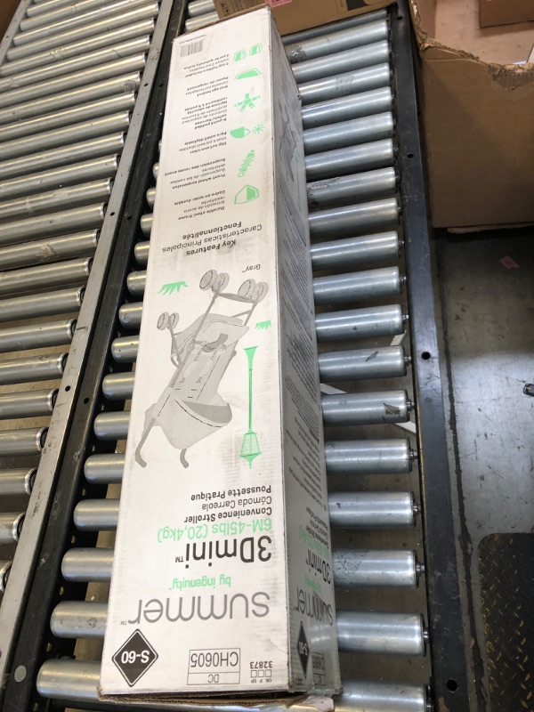 Photo 1 of *INCOMPLETE, MISSING WHEEL** Ingenuity 3D Mini Convenience Stroller – Lightweight Stroller with Compact Fold, Multi-Position Recline, Canopy with Pop Out Sun Visor and More – Umbrella Stroller for Travel and More, Gray