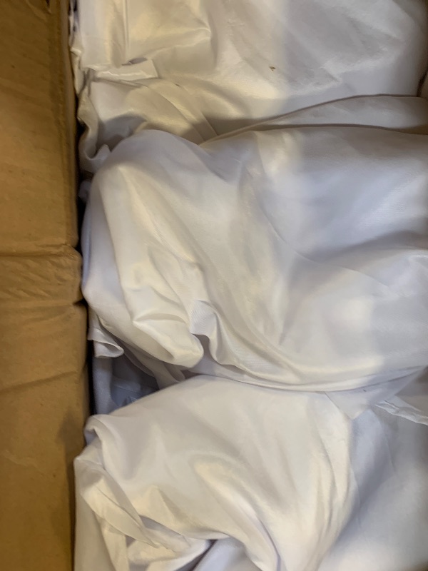 Photo 1 of 10 Pack White Round Tablecloths, 120 Inch Stain Resistant and Wrinkle Polyester Fabric Washable Table Clothes Cover for Kitchen Dining, Wedding, Reception Banquet, Birthday Party, Buffet Restaurant