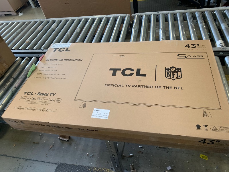 Photo 1 of TCL 43-Inch Class S4 4K LED Smart TV with Roku TV (43S450R, 2023 Model), Dolby Vision, HDR, Dolby Atmos, Works with Alexa, Google Assistant and Apple HomeKit Compatibility, Streaming UHD Television