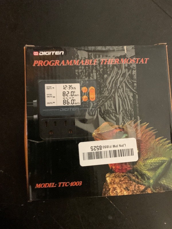 Photo 1 of Reptile Temperature Controller, 3 Outlet Timer Thermostat for Grow Tent, Incubation, Snakes, Fish Tank, Heater, humidifiers, Ball Pythons, Bearded Dragon Tank