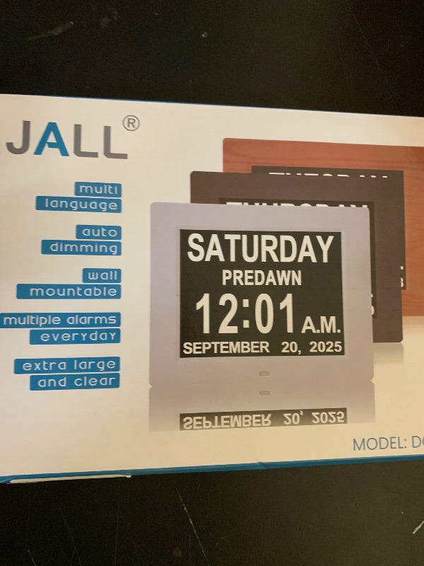 Photo 1 of ?New 2024? Digital Calendar Alarm Day Clock - with 8" Large Screen Display, am pm, Multiple Alarms, for Impaired Vision People, The Aged Seniors, The Dementia, for Desk, Wall Mounted,
