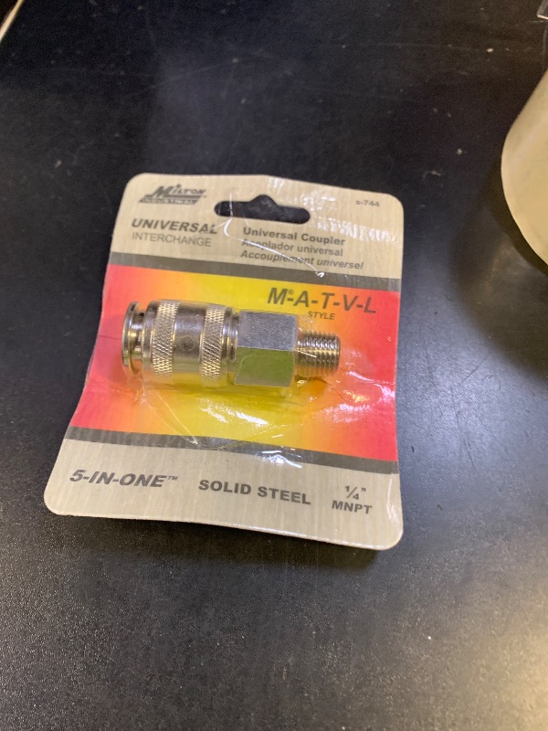 Photo 1 of ***DOES NOT SEAL** Milton 5 In ONE Universal Quick-Connect Coupler, 1/4" MNPT