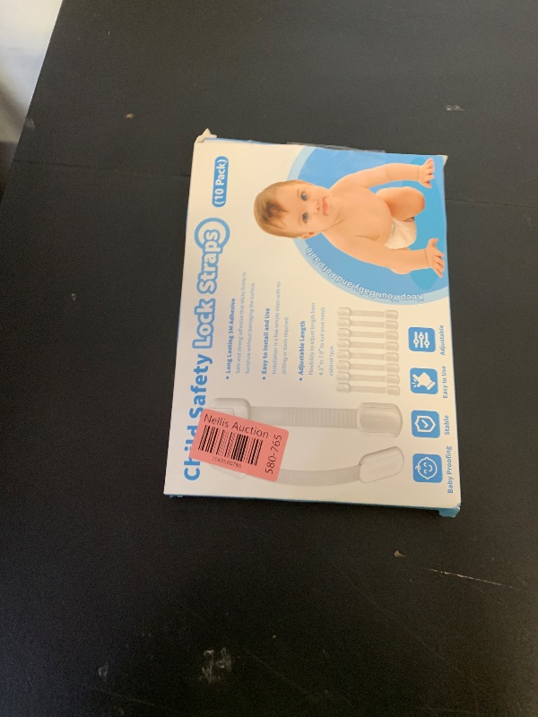 Photo 1 of 10 Pack Cabinet Locks Baby Proofing, Child Proof Cabinet Locks with 3M Adhesive - Easy Installation with Adjustable Straps, Multi-Purpose Child Safety Latches for Drawers Fridge Trash Cans Toilets