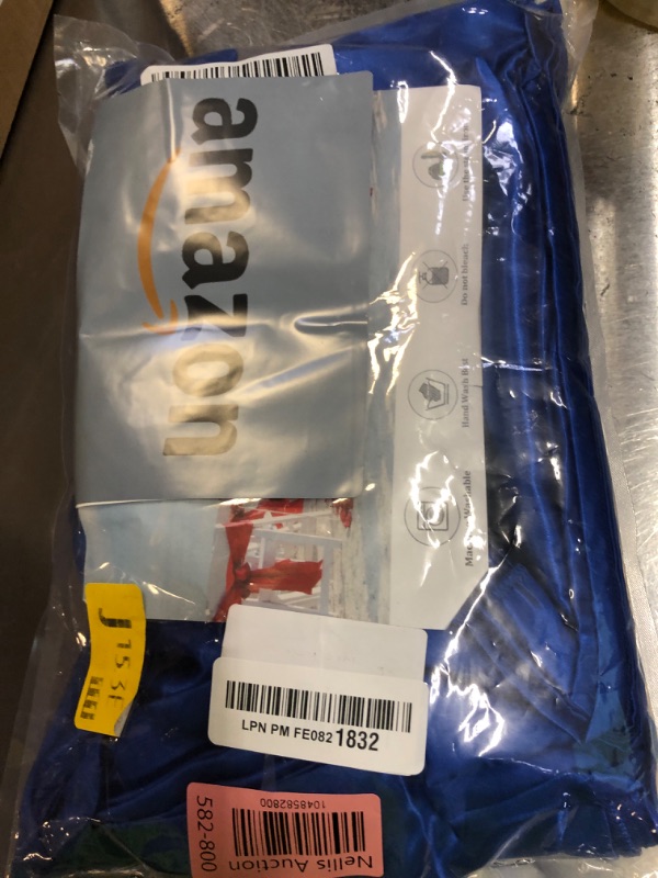 Photo 1 of 10ft x 10ft Wrinkle Free Royal Blue Backdrop Curtains for Party Stage Wedding Ceremony, Polyester Photography Backdrop Drapes Back Drop Cloth for Baby Shower,Rod Pocket Home Sliding Door Decoration