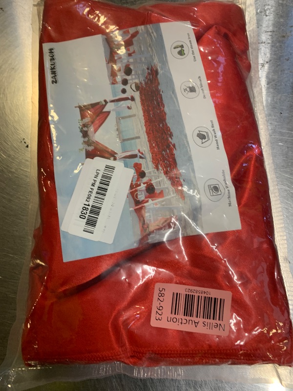 Photo 1 of 10ft x 10ft Red Backdrop Curtains for Party Wedding Wrinkle Free Red Photo Curtains Backdrop Drapes Fabric Decoration for Birthday Party Baby Shower Christmas 5ft x 10ft 2 Panels