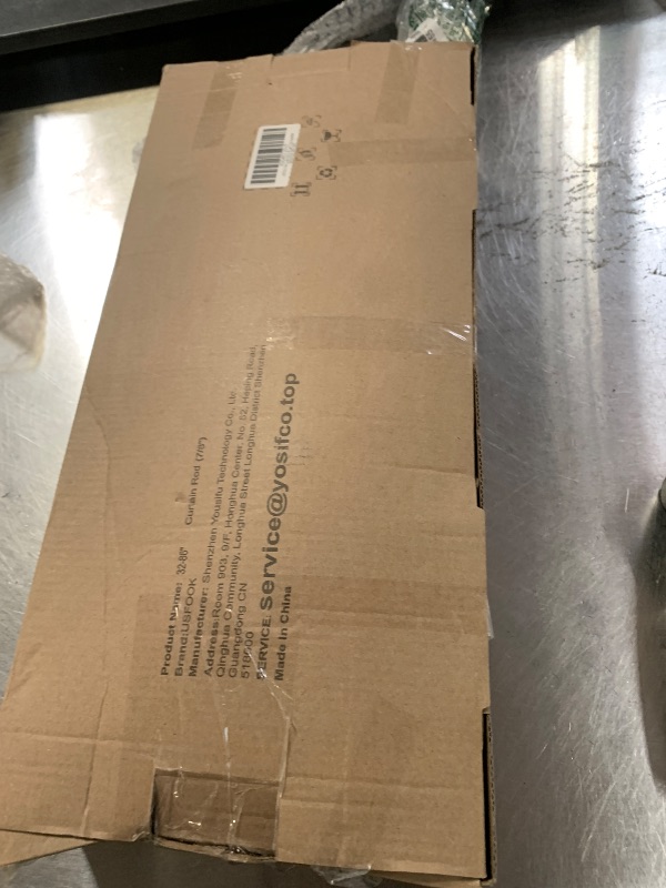 Photo 1 of *INCOMPLETE** 2 Pack Curtain Rods for Windows 48 to 84 Inches, USFOOK 7/8 Inch Telescoping Splicing Curtain Rod 32 to 86 Inch, Black Drapery Rod with Leaf Finials