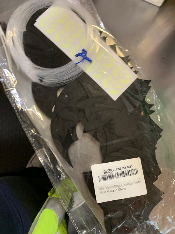 Photo 1 of 16Pcs Halloween Hanging Bats Decorations Outdoor, Large Flying Bats with Glowing Eyes for Halloween Tree Hanging Decorations Outside…