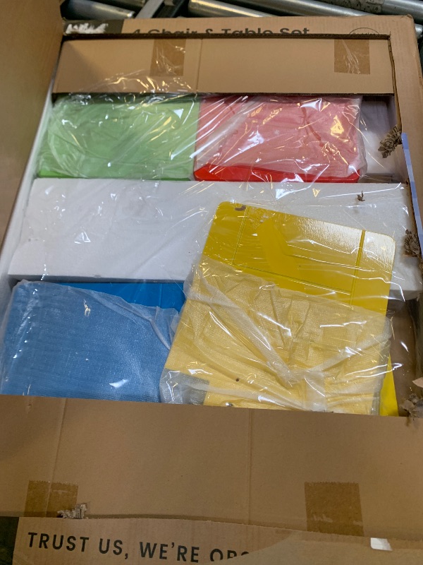 Photo 1 of Delta Children Kids Table and Chair Set (4 Chairs Included), Natural/Primary