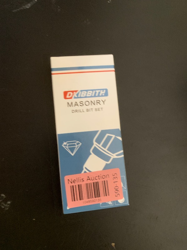 Photo 1 of 10-Piece Masonry Drill Bit Set for Concrete Tile Glass Ceramic Brick,1/8 to 1/2 Inch Drilling Bits with Triangle Handle,Tungsten Steel Alloy Tip.?Black?