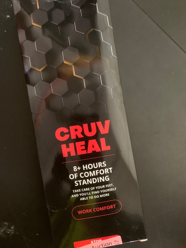 Photo 1 of (New) Work Comfort Orthotic Insoles - Anti Fatigue Shoe Insert Men Women - Low Arch Support - Shock Absorption - Foot Pain Relief - Work Boot Insoles (Black Hexagons, L)