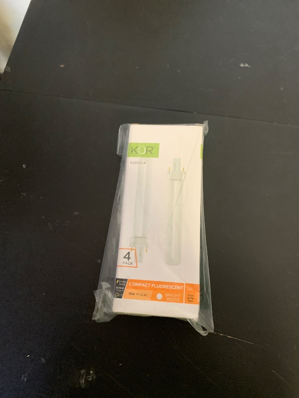 Photo 1 of (Pack of 4) 13W CFL Light Bulbs – Single Tube, 2-Pin GX23 Base, 5000K Bright White – Compatible with Sylvania CF13DS/850, Philips PL-S 13W/850, GE F13BX/850