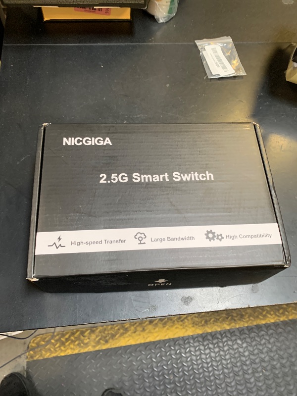 Photo 1 of 10Gbe Ethernet Switch Unmanaged with 2 x 10Gb RJ45 Ports ? 8 x 2.5Gb Base-T Ports, Desktop/Wall Mount NICGIGA 10 Port 10Gbps Network Switch for Wireless AP, NAS, PC