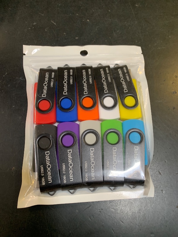 Photo 1 of 10 Pack DataOcean 16GB USB 2.0 Flash Drive Memory Stick Thumb Drives (10 Colors)