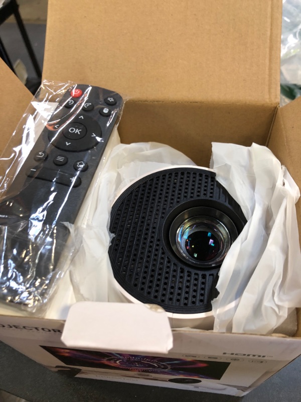 Photo 1 of [Electric Focus]Mini Portable Projector with 4K Support, Bluetooth 5.4 WIFI6, 5watt Sound Base Speaker, 260 ANSI, Android 11, 210° Rotation , Auto Keystone Correction Video Projector HY300 PLUS