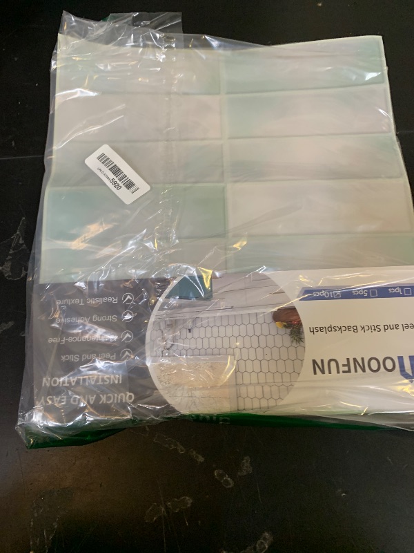 Photo 1 of 10 Sheets Subway Tile Peel and Stick Backsplash,12”×12”Light Green Self Adhesive Wall Tiles Stick on Back Splash for Kitchen,Bathroom,Camper